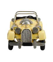 Miniatura Carro Amarelo Conversível 8x29x12,5cm Estilo Retrô