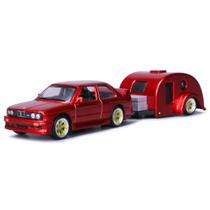 Miniatura Carro Bmw 3 M3 1988 Traveler Trailer 1/64 Maisto 15368