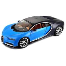 Miniatura Carro Bugatti Chiron 1/18 Azul Bburago 11040