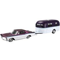 Miniatura Carro Buick Riviera 1965 Trailer Camper 1/64 Maisto 15368