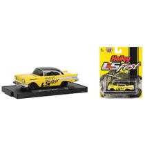 Miniatura Carro Chevrolet Bel Air 1957 1/64 Amarelo M2 Machines