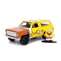 Miniatura Carro Chevrolet K5 Blazer C/ Figura Bob Esponja 1980 1/32 Jada 31798