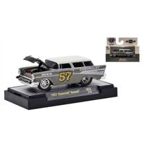 Miniatura Carro Chevrolet Nomad 1957 1/64 Cinza M2 Machines