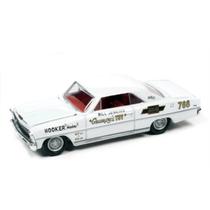 Miniatura Carro Chevrolet Nova 1966 Bill Jenkins 1/64 Branco Johnny Light Miniatura Carro Chevrolet Nova 1966 Bill Jenkins 1/64 Branco Johnny Light
