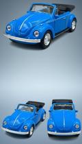 Miniatura Carro Conversível Metal Fricção 13cm Azul