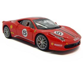 Miniatura Carro Ferrari 458 Challenge 1/24 Racing Vermelho Bburago 26302
