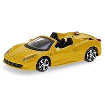 Miniatura Carro Ferrari 458 Spider Race E Play 1/43 Amarelo Bburago 36001