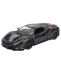 Miniatura Carro Ferrari 488 Pista 1/24 Preto Bburago 26026