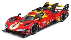 Miniatura Carro Ferrari 499P - 50 - Winner 24h Le Mans (2024) - Racing - 1:18 - Burago Miniatura Carro Ferrari 499P - 50 - Winner 24h Le Mans (2024) - Racing - 1:18 - Burago