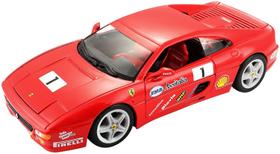 Miniatura - Carro - Ferrari F355 Challenge - 1:24 - Bburago Racing - Vermelho