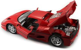 Miniatura Carro Ferrari F50 1/24 Race e Play Vermelho Bburago 26010