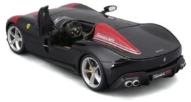Miniatura Carro Ferrari Monza SP1 - Race e Play - Preto - 1:24 - Burago