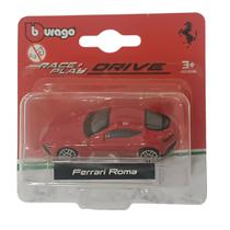 Miniatura Carro Ferrari Roma Race E Play 1/64 Vermelho Bburago 56000