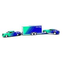 Miniatura Carro Ford F-150 04 E Trailer Com Mustang Gt 15 1/64 Maisto 11404