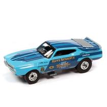 Miniatura Carro Ford Mustang Funny Car 1973 1/64 Azul Johnny Light Miniatura Carro Ford Mustang Funny Car 1973 1/64 Azul Johnny Light
