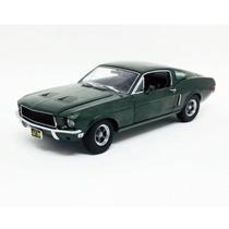 Miniatura Carro Ford Mustang Gt 1968 Bullitt 1/18 Verde Greenlight 12822