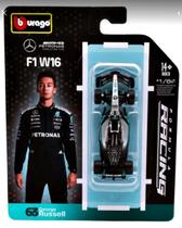 Miniatura Carro Formula 1 Mercedes AMG W16 (2025) - Formula Racing - 1:64 - Burago