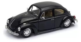 Miniatura Carro Fusca Preto Volkswagen 1:24 Welly Miniatura Carro Fusca Preto Volkswagen 1:24 Welly