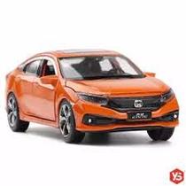 Miniatura carro honda civic 1:32 abre 4 portas luz