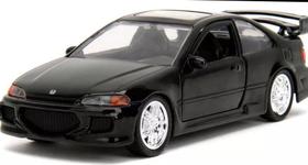 Miniatura Carro Honda Civic Coupe (1993) - Velozes e Furiosos - Preto - 1:32 - Jada Toys Miniatura Carro Honda Civic Coupe (1993) - Velozes e Furiosos - Preto - 1:32 - Jada Toys