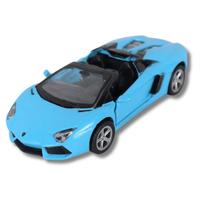 Miniatura Carro Lamborghini Aventador Roadster C Fricção 1/32 Azul Calif. Collectibles 44400 Miniatura Carro Lamborghini Aventador Roadster C Fricção 1/32 Azul Calif. Collectibles 44400