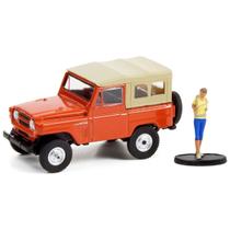 Miniatura Carro Nissan Patrol 1975 C/ Figura 1/64 Laranja Greenlight Gre97120 Miniatura Carro Nissan Patrol 1975 C/ Figura 1/64 Laranja Greenlight Gre97120