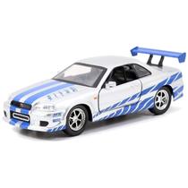 Miniatura Carro Nissan Skyline Gt-R Bnr34 Velozes E Furiosos 1/32 Jada 97184 Miniatura Carro Nissan Skyline Gt-R Bnr34 Velozes E Furiosos 1/32 Jada 97184