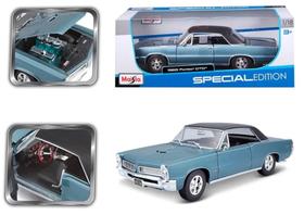 Miniatura Carro Pontiac GTO Hurst Edition (1965) - Azul - 1:18 - Maisto Miniatura Carro Pontiac GTO Hurst Edition (1965) - Azul - 1:18 - Maisto
