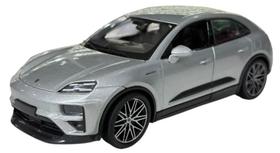 Miniatura Carro Porsche Macan Turbo Electric - Prata - 1:24 - Burago Miniatura Carro Porsche Macan Turbo Electric - Prata - 1:24 - Burago