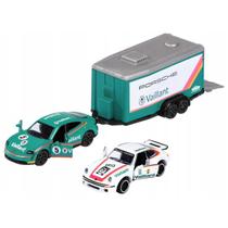 Miniatura Carro Porsche Taycan Turbo S + Porsche 934 Race Trailer 1/64 Majorette Miniatura Carro Porsche Taycan Turbo S + Porsche 934 Race Trailer 1/64 Majorette