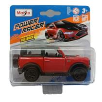Miniatura Carro Power Racer Ford Bronco 1/43 Vermelho Maisto 25001