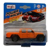 Miniatura Carro Power Racer Jeep Gladiator 1/43 Laranja Maisto 25001
