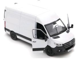 Miniatura Carro Van Mercedes-benz Sprinter Ferro 1:48 kinsmart Miniatura Carro Van Mercedes-benz Sprinter Ferro 1:48 kinsmart
