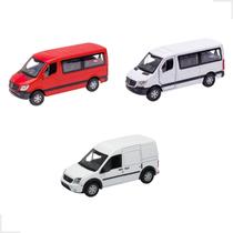Miniatura Carro Van Utilitária Metal Coleção Brinquedo Ford Mercedes
