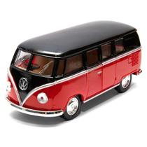 Miniatura Carro Volkswagen Kombi 1962 1/32 Vermelho Kinsmart KT5376D