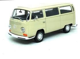 Miniatura Carro Volkswagen Kombi Bus T2 (1972) - Creme - 1:24 - Welly