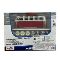 Miniatura Carro Volkswagen Kombi Kit Para Montar 1:25 Maisto Miniatura Carro Volkswagen Kombi Kit Para Montar 1:25 Maisto