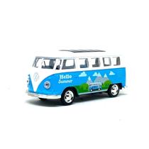 Miniatura Carro Volkswagen Kombi T1 Azul C Fricção 1/38 Calif. Collectibles 444000 Miniatura Carro Volkswagen Kombi T1 Azul C Fricção 1/38 Calif. Collectibles 444000
