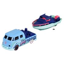 Miniatura Carro Volkswagen T1 Com Barco 1/64 Azul Majorette Miniatura Carro Volkswagen T1 Com Barco 1/64 Azul Majorette