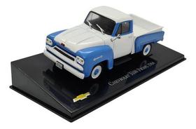 Miniatura Chevrolet 3100 Picape 1964 Branco E Azul Ixo 1:43 Miniatura Chevrolet 3100 Picape 1964 Branco E Azul Ixo 1:43