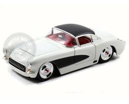 Miniatura Chevrolet Corvette 1957 Branco Jada 1/24 Miniatura Chevrolet Corvette 1957 Branco Jada 1/24