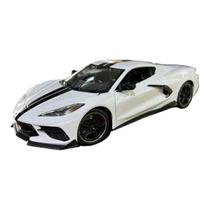 Miniatura Chevrolet Corvette C8 Stingray Branco Maisto 1:18 Miniatura Chevrolet Corvette C8 Stingray Branco Maisto 1:18