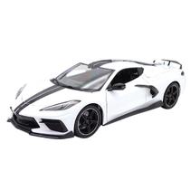 Miniatura Chevrolet Corvette Stingray Coupé 2020 1/18 Branco Maisto 31455 Miniatura Chevrolet Corvette Stingray Coupé 2020 1/18 Branco Maisto 31455