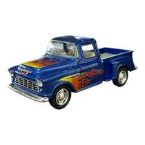 Miniatura Chevrolet Stepside Fire Azul Kinsmart 1:32 Miniatura Chevrolet Stepside Fire Azul Kinsmart 1:32