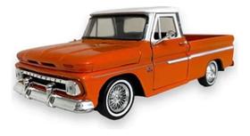 Miniatura Chevy C10 Fleestside 1966 Pickup 1/24 Cor Laranja