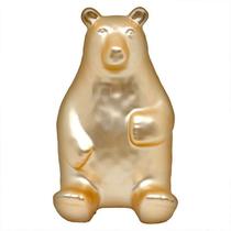 Miniatura / Cofre - Urso sentado dourado
