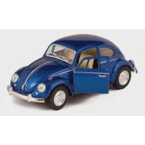 Miniatura Coleção Fusca Azul 1967 Clássico Escala 1/32