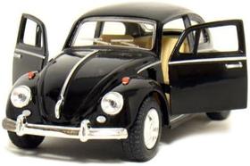 Miniatura Coleção Fusca Preto 1967 Clássico Escala 1/32
