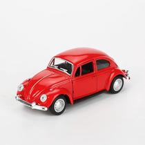 Miniatura Coleção Fusca Vermelho 1967 Clássico Escala 1/32