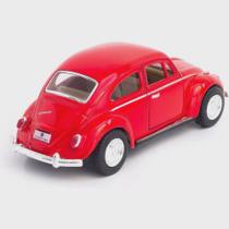 Miniatura Coleção Fusca Vermelho 1967 Clássico Escala 1/32.